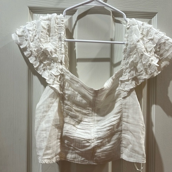Free people white crop top size M - Picture 1 of 3